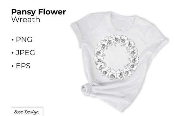 Download Monochrome Pansy Flowers Frame - Pansy Collection