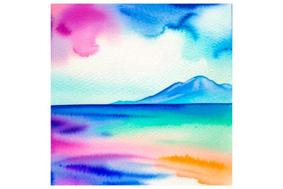 Download Watercolor Painting Mountain Landscape - Paint Collection