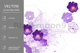 Download Stylized Violets - Violets Collection