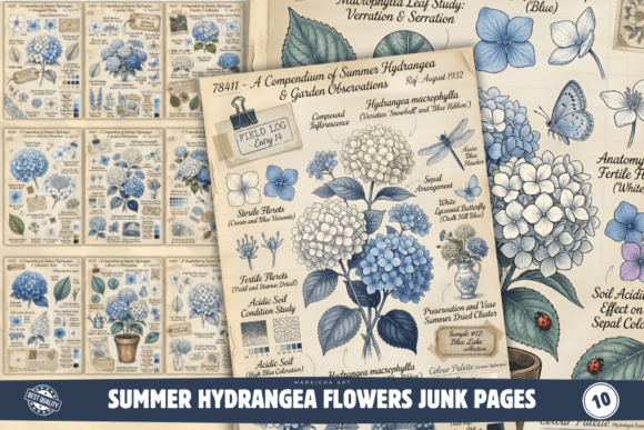 Download Summer Hydrangea Flowers Junk Pages - Hydrangea flowers Collection