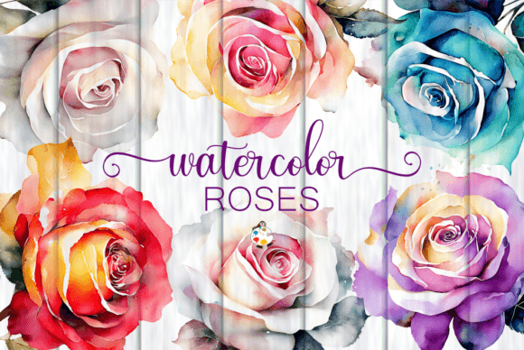 Download Watercolor Roses - Transparent Clipart - Roses Collection