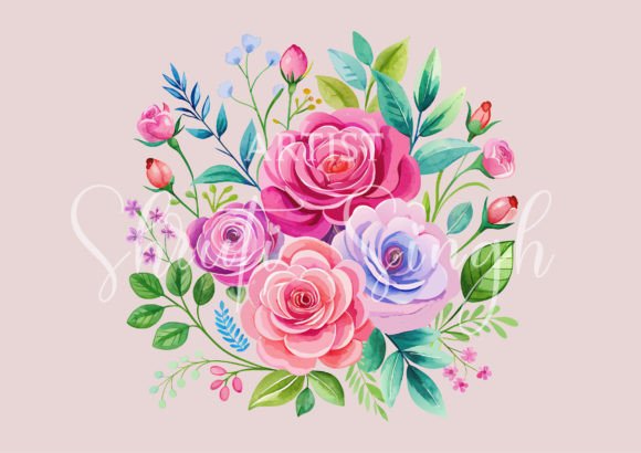 Download Watercolor Roses, Floral Illustration - Roses Collection