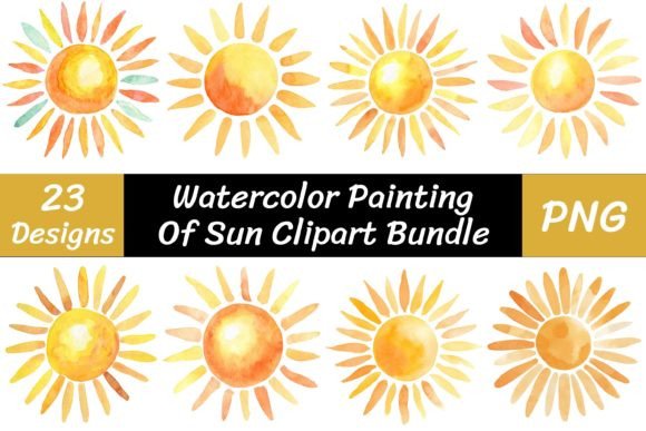 Download Watercolor Painting of Sun Clipart - Paint Collection