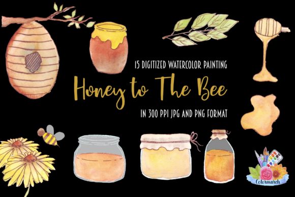 Download Honey to the Bee Hand Painted Clipart - Paint Collection