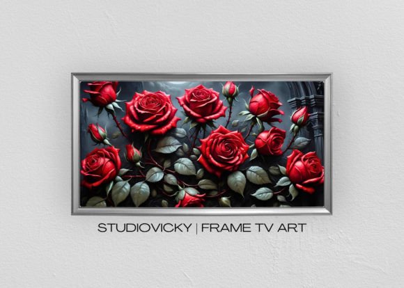 Download Moonlight Gothic Roses Frame TV Art - Roses Collection