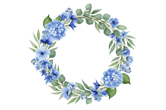 Download Blue Hydrangea Flowers and Green Leaves - Hydrangea flowers Collection