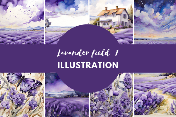 Download Lavender Field Watercolor Painting - Paint Collection