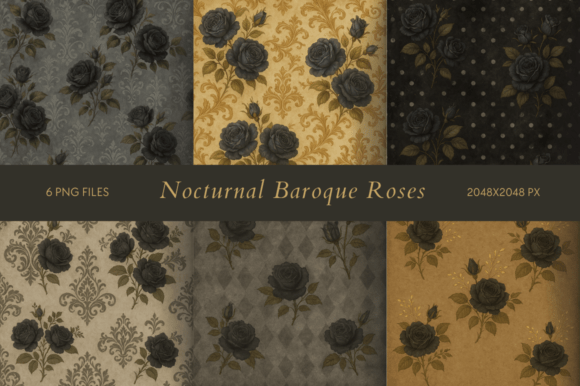 Download Nocturnal Baroque Roses - Roses Collection