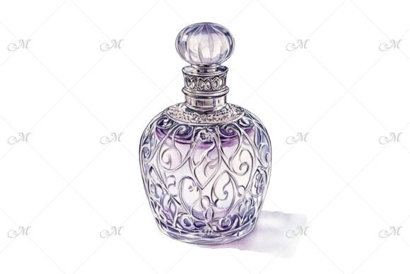 Download Watercolor Painting of a Vintage Perfume - Paint Collection
