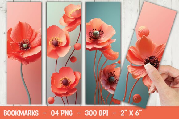Download Red Poppy Flower Bookmark Sublimation - Poppy flower Collection