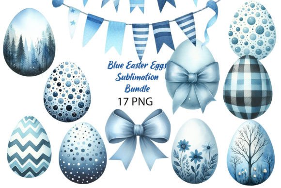Download Blue Easter Eggs Sublimation Bundle - Easter eggs sublimation Collection