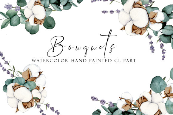 Download Watercolor Bouquets Hand Painted Clipart - Paint Collection