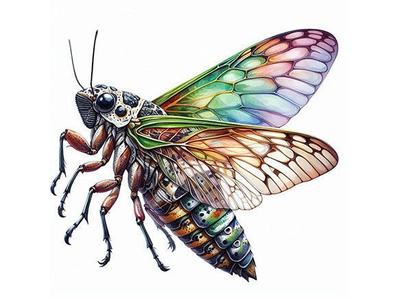 Download Cicada Watercolor Painting - Paint Collection
