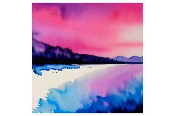 Download Watercolor Painting Mountain Landscape - Paint Collection