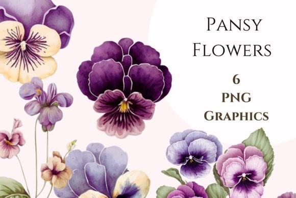 Download Pansy Flower Sublimation Bundle - Set 2. - Pansy Collection