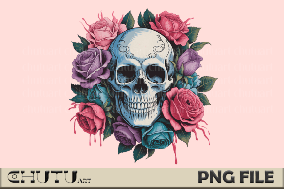 Download Kull &amp; Roses PNG - Vintage Gothic Floral - Roses Collection
