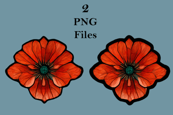 Download Stained Glass Red Poppy Flower Clip Art - Poppy flower Collection