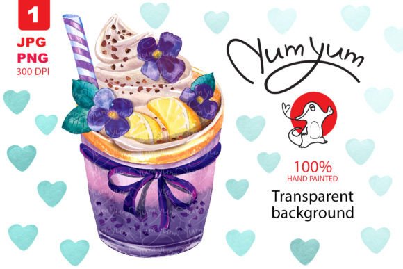 Download Cocktail with Violets and Lemon. Yummy! - Violets Collection